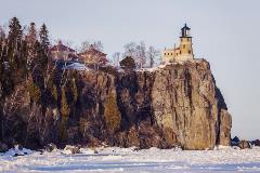 Split Rock Lighthouse in winter sm
